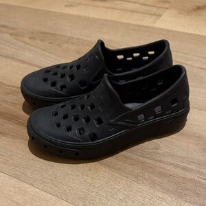 Vans Kids Black Slip-On Shoes